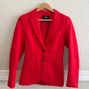 H&M Bold Scarlet Blazer for Women